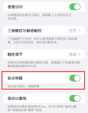 布拖苹果授权维修站分享iPhone轻点无法唤醒怎么办 